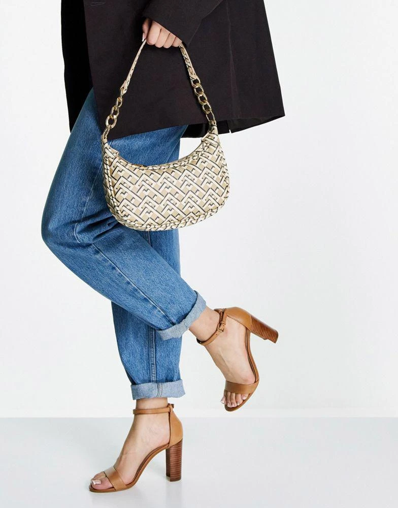 商品ASOS|ASOS DESIGN shoulder bag with hardware detail in monogram ,价格¥93,第2张图片详细描述