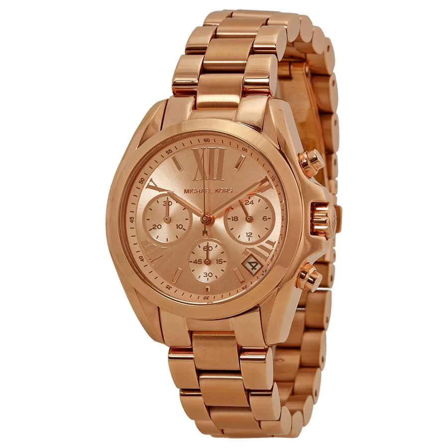 商品Michael Kors|Michael Kors Bradshaw Chronograph Rose Dial Ladies Watch MK5799,价格¥1081,第1张图片