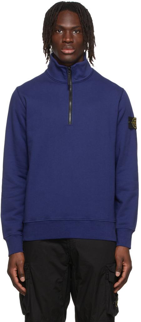 商品Stone Island|Blue Cotton Sweatshirt,价格¥2610,第1张图片
