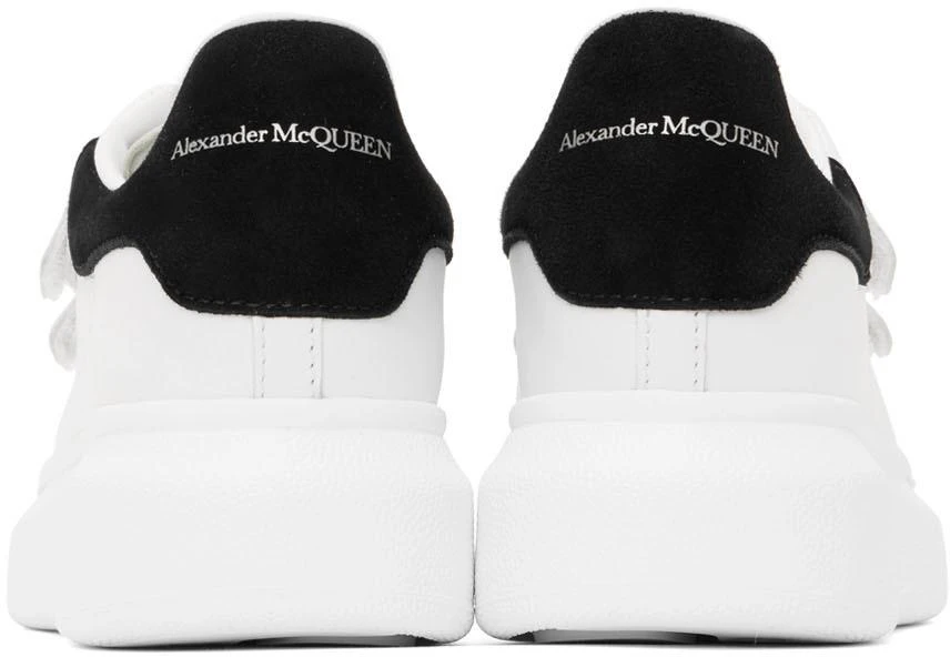 商品Alexander McQueen|Kids White & Black Oversized Velcro Sneakers,价格¥1549,第2张图片详细描述