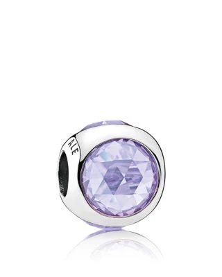 商品PANDORA|Charm - Sterling Silver & Cubic Zirconia Radiant Droplet Lavender,价格¥338,第1张图片