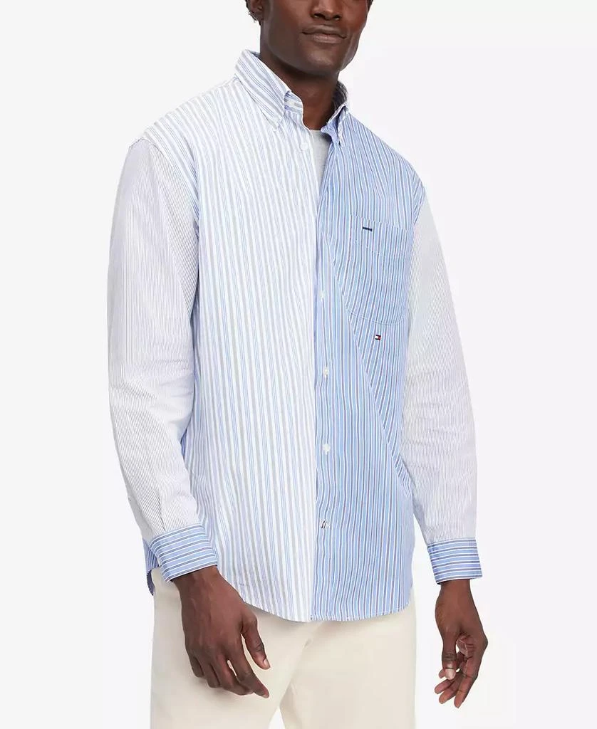 商品Tommy Hilfiger|Men's Regular-Fit Block Stripe Cotton Poplin Shirt,价格¥226,第1张图片