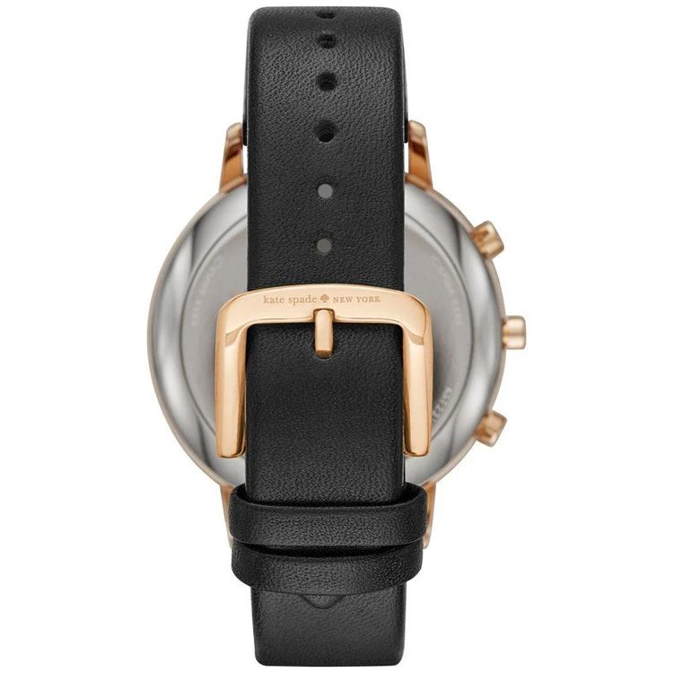 商品Kate Spade|Women's Metro Grand Black Leather Strap Hybrid Smart Watch 39mm KST23100,价格¥1870,第4张图片详细描述