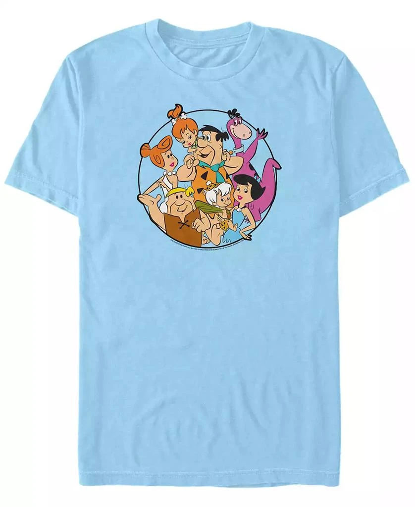 商品FIFTH SUN|Men's The Flintstones Circle Flintstone Short Sleeve T-shirt,价格¥132,第1张图片