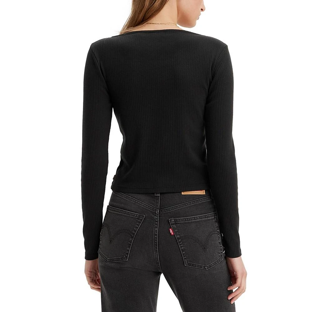 商品Levi's|Women's Britt Slim Fit Long-Sleeve Snap-Front Top,价格¥157,第2张图片详细描述