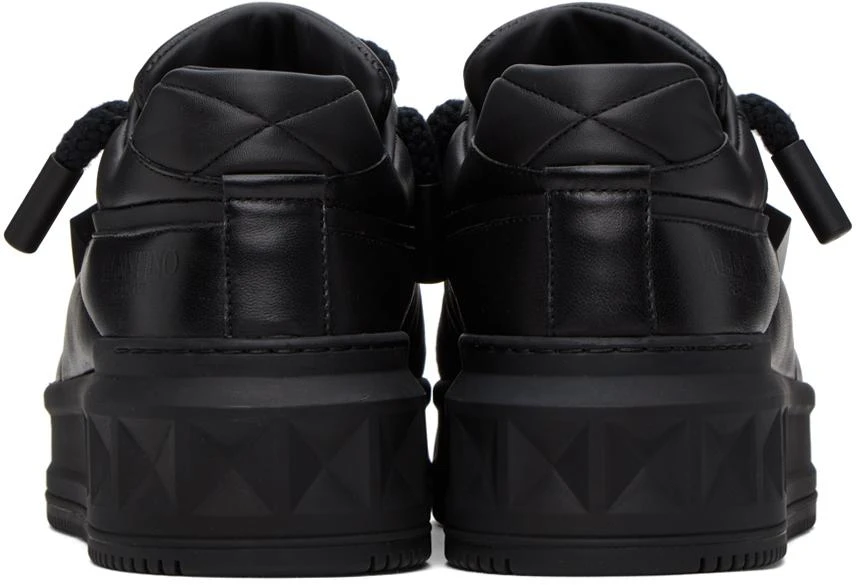 商品Valentino|Black One Stud XL Nappa Leather Sneakers,价格¥8646,第2张图片详细描述