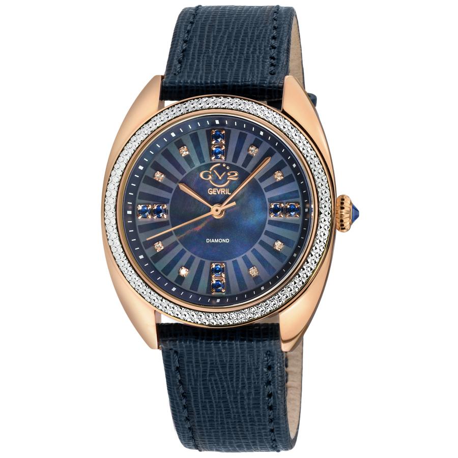 GV2 by Gevril Palermo Diamond Mother of Pearl Dial Ladies Watch 13104商品第1张图片规格展示