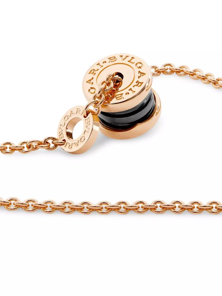 商品BVLGARI|B.zero1 18K Rose Gold &amp; Black Ceramic Bracelet,价格¥15758,第4张图片详细描述