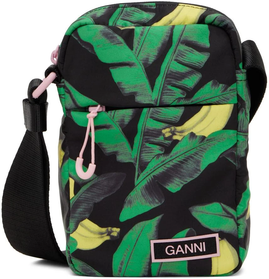 商品Ganni|Black & Green Recycled Tech Pouch,价格¥728,第1张图片