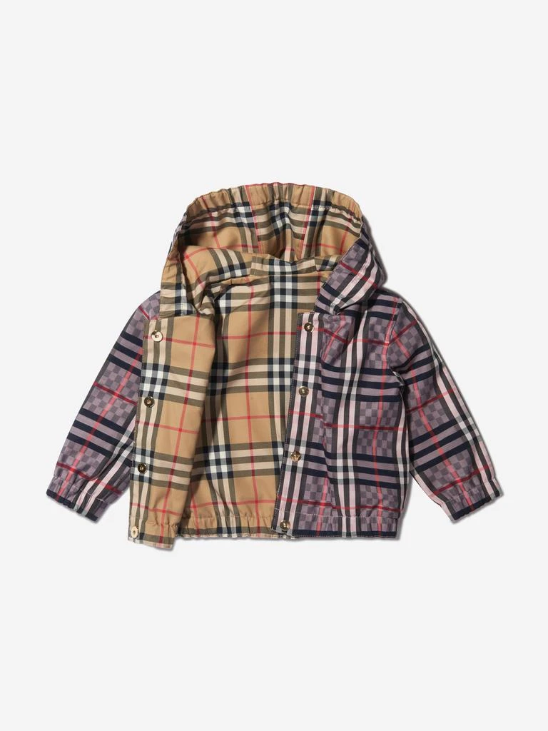 商品Burberry|Burberry Pink Baby Girls Cotton Hooded Jacket,价格¥4416,第3张图片详细描述