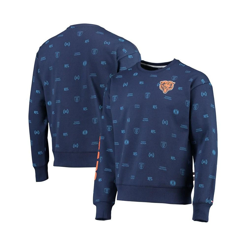 商品Tommy Hilfiger|Men's Navy Chicago Bears Reid Graphic Pullover Sweatshirt,价格¥442,第1张图片