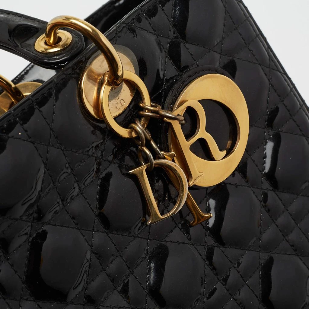 Dior Black Cannage Patent Leather Large Lady Dior Tote 商品
