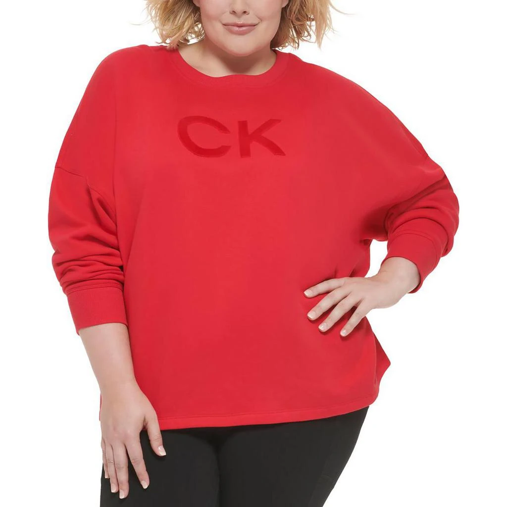 商品Calvin Klein|Calvin Klein Performance Womens Plus Gym Fitness Sweatshirt,价格¥54,第2张图片详细描述