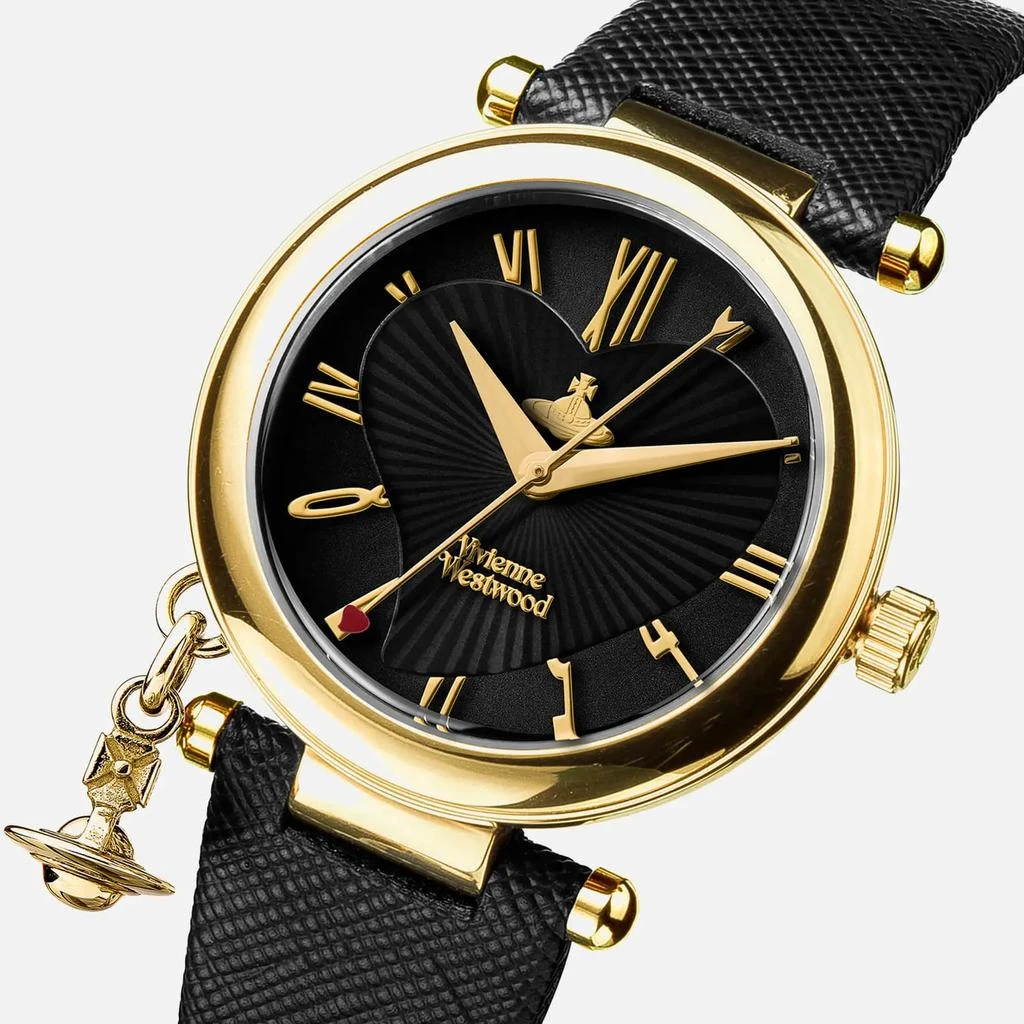 商品Vivienne Westwood|Vivienne Westwood Women's Orb Heart Watch - Black/Gold,价格¥1788,第2张图片详细描述