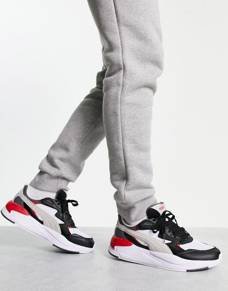 Puma X-Ray Speed trainers in white and red商品第1张图片规格展示