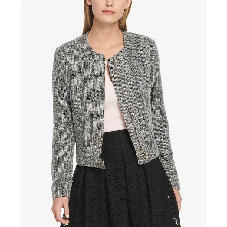 商品Tommy Hilfiger|Collarless Tweed Jacket,价格¥673,第1张图片