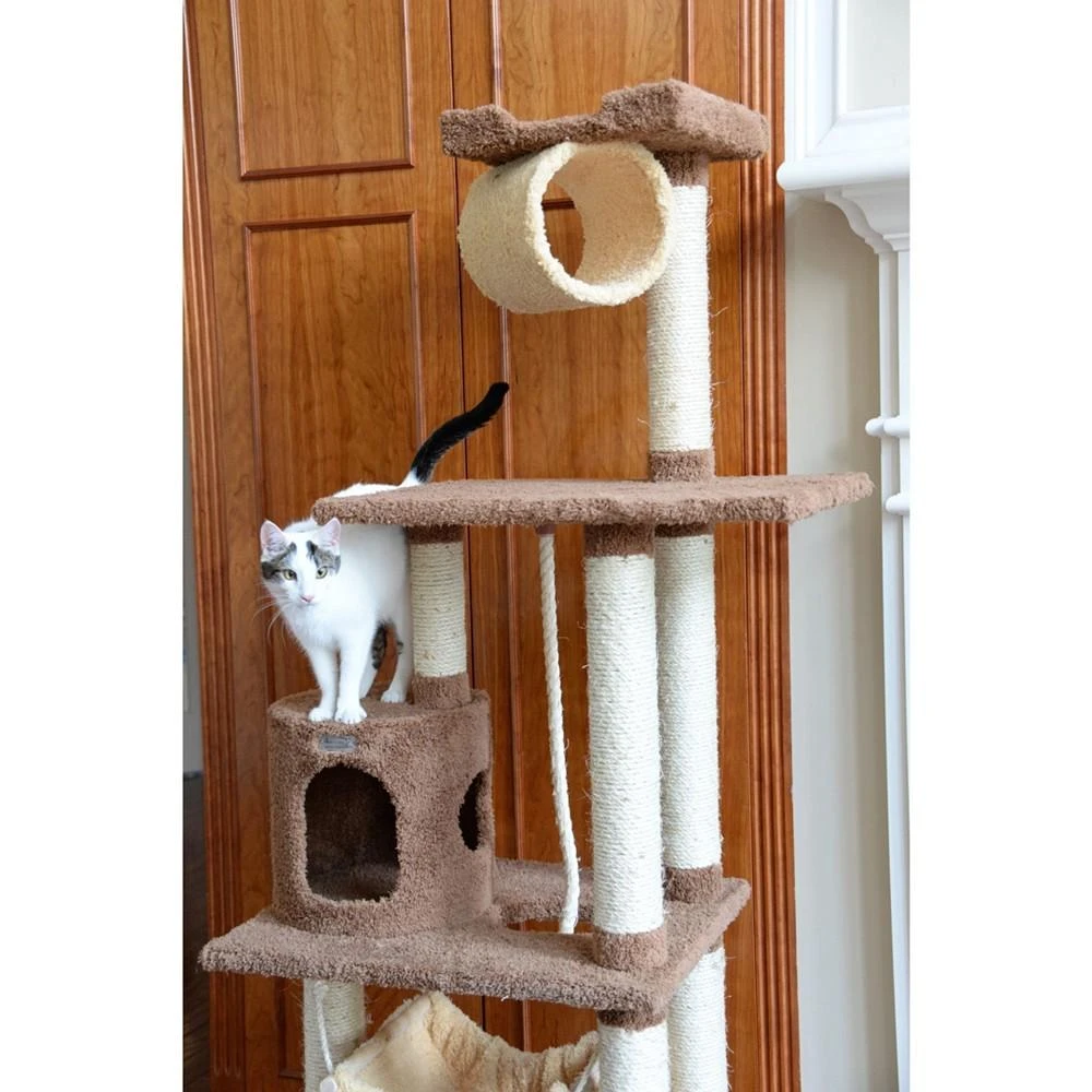 商品Armarkat|70" Real Wood Cat Tree With Scratch Posts & Hammock,价格¥1496,第5张图片详细描述