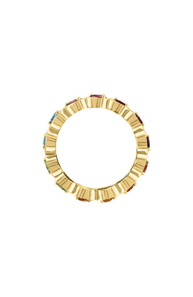 商品Effy|14K Yellow Gold Semiprecious Stone Heart Band Ring,价格¥5422,第2张图片详细描述