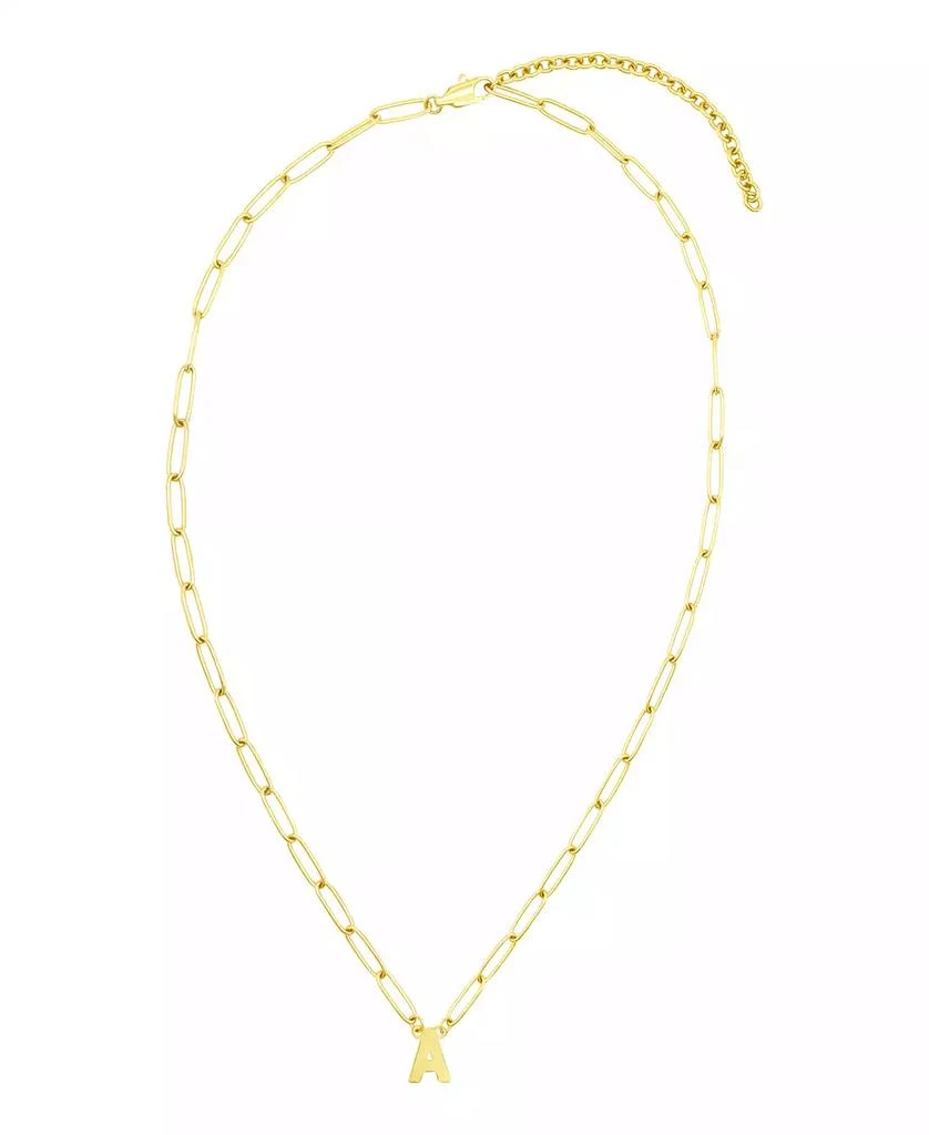 商品ADORNIA|Tarnish Resistant 14K Gold-Plated Mini Initial Paperclip Chain Necklace,价格¥147,第2张图片详细描述