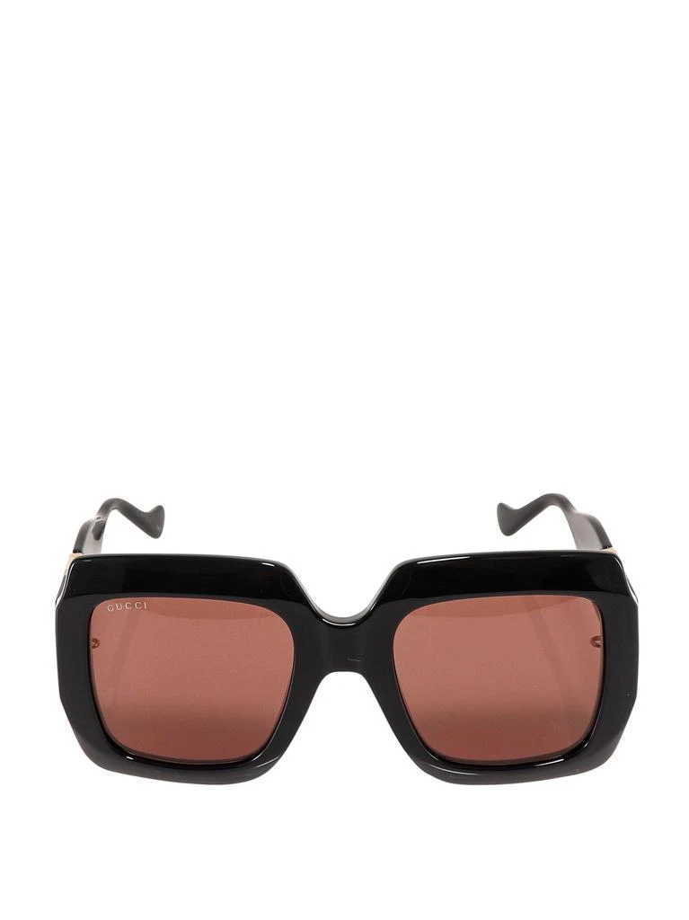 商品Gucci|Gucci Eyewear Square Frame Logo Plaque Sunglasses,价格¥1898,第1张图片