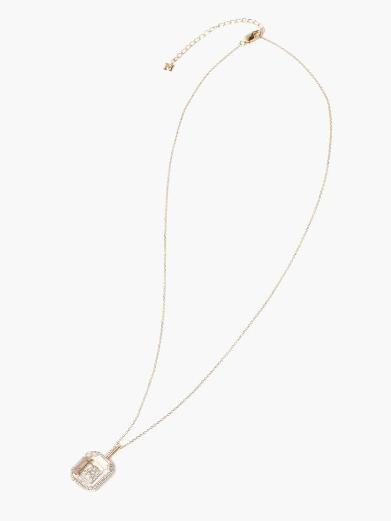 商品MATEO|Initials diamond, quartz & 14kt gold necklace A-M,价格¥14992,第5张图片详细描述