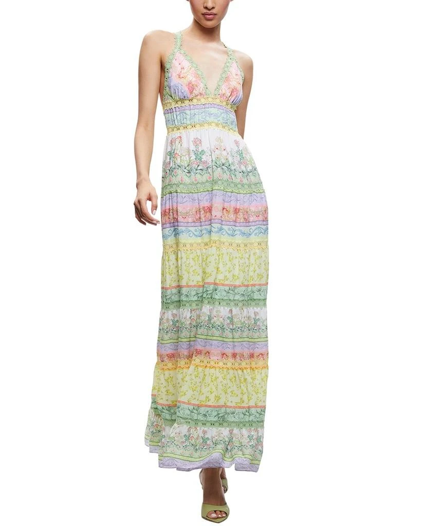 商品Alice + Olivia|alice + olivia Karolina Paneled Halter Maxi Dress,价格¥1906,第1张图片