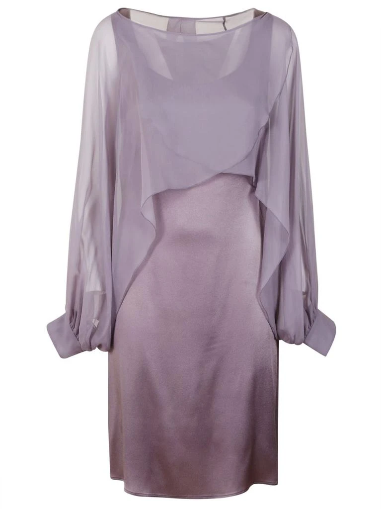 商品Alberta Ferretti|Alberta Ferretti Puff Sleeved Draped Satin Slip Dress,价格¥7662,第1张图片