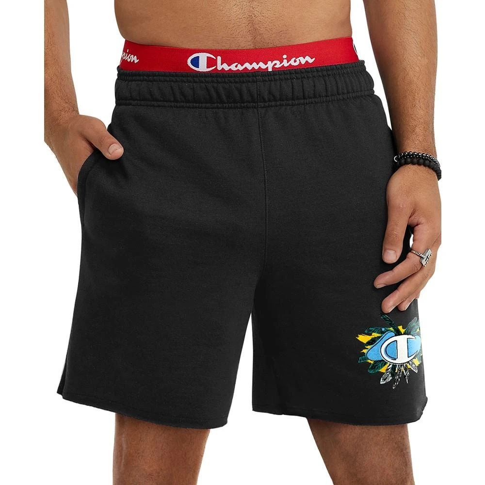 商品CHAMPION|Men's Powerblend Standard-Fit Logo-Print 7" Fleece Shorts,价格¥103,第1张图片