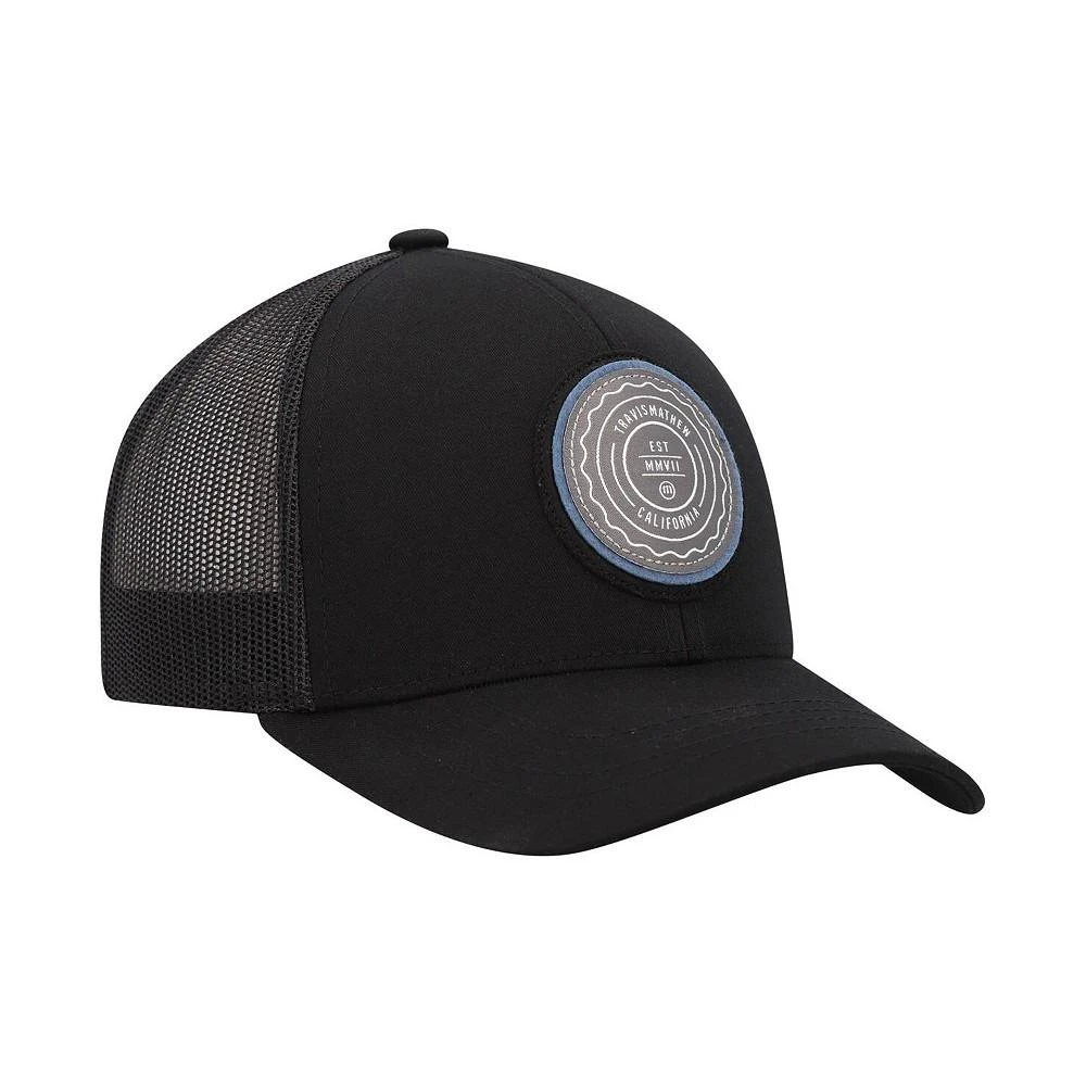 商品Travis Mathew|Youth Boys and Girls Black The Patch Trucker Adjustable Hat,价格¥228,第4张图片详细描述