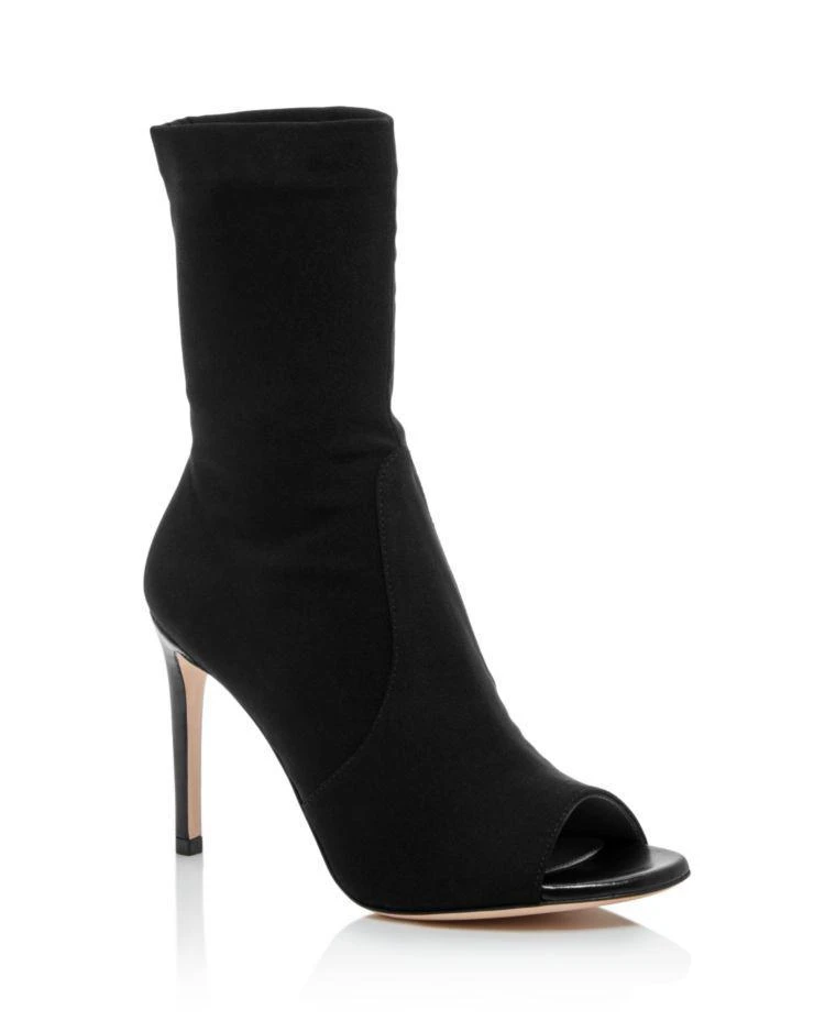 商品Stuart Weitzman|Women's Hugger Stretch Open Toe Booties,价格¥2236,第1张图片