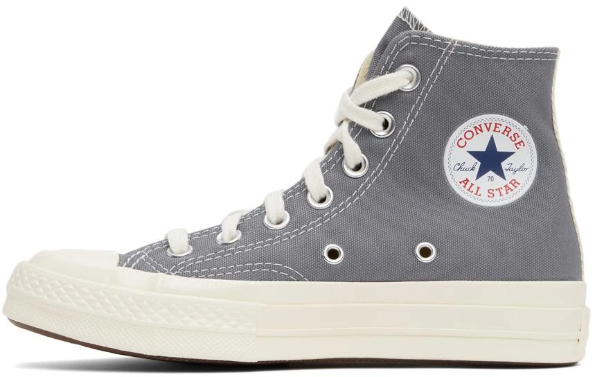 商品Comme des Garcons|Grey Converse Edition Half Heart Chuck 70 High Sneakers,价格¥1107,第3张图片详细描述