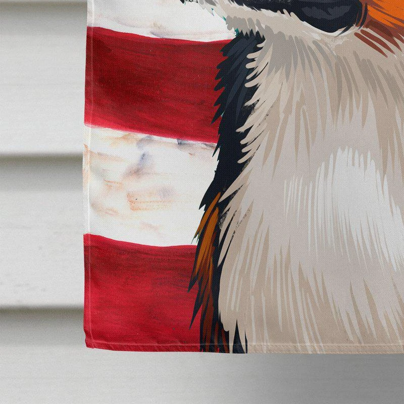 商品Caroline's Treasures|28 x 40 in. Polyester Bernese Mountain Dog American Flag Flag Canvas House Size 2-Sided Heavyweight,价格¥329,第2张图片详细描述