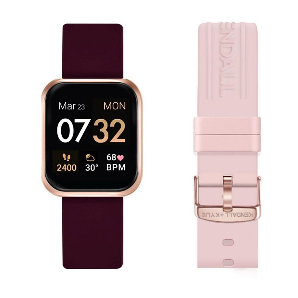 商品KENDALL & KYLIE|Women's Merlot and Blush Straps Smart Watch Set 36mm,价格¥353,第1张图片