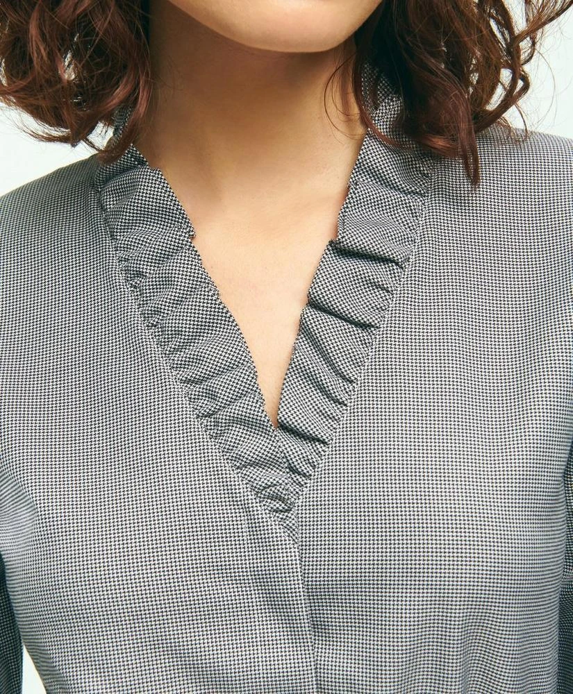 商品Brooks Brothers|Fitted Stretch Supima® Cotton Non-Iron Ruffle Dress Shirt,价格¥510,第4张图片详细描述