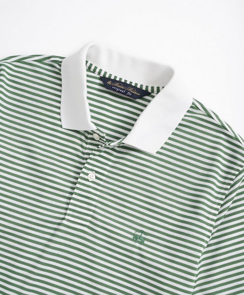 Golden Fleece® Original Fit Stretch Pique Feeder Stripe Polo Shirt商品第2张图片规格展示