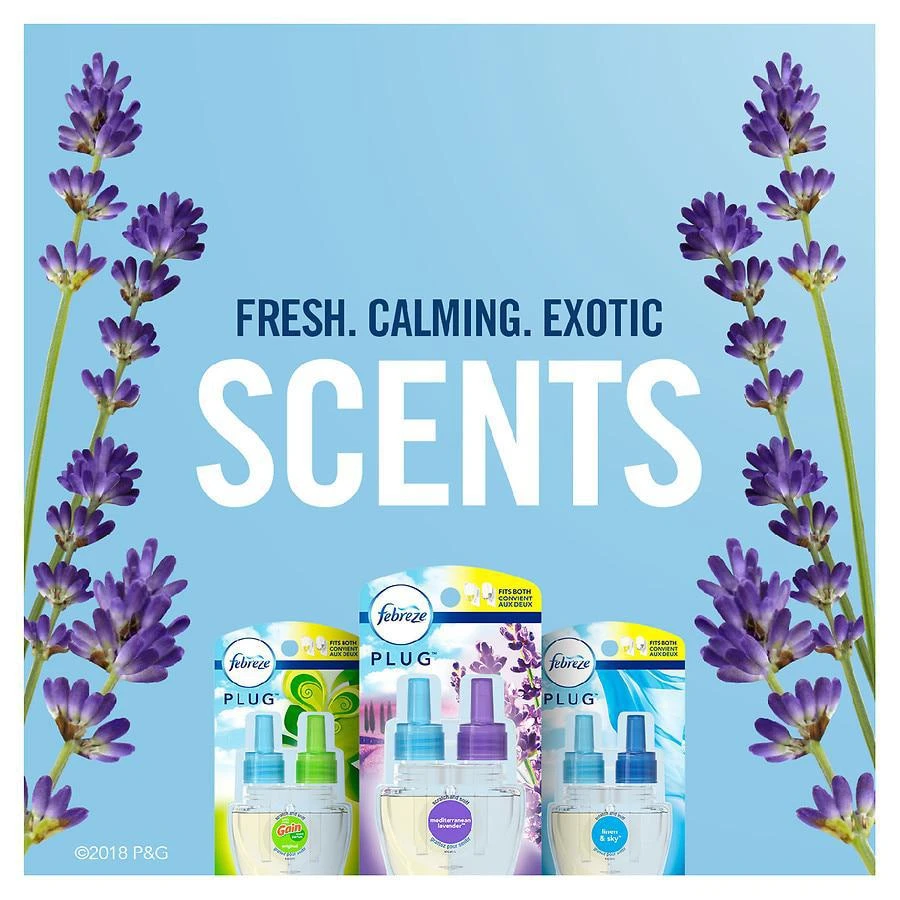 商品Febreze|Plug In Air Freshener, Odor-Fighting Scented Oil Warmer Device,价格¥34,第5张图片详细描述