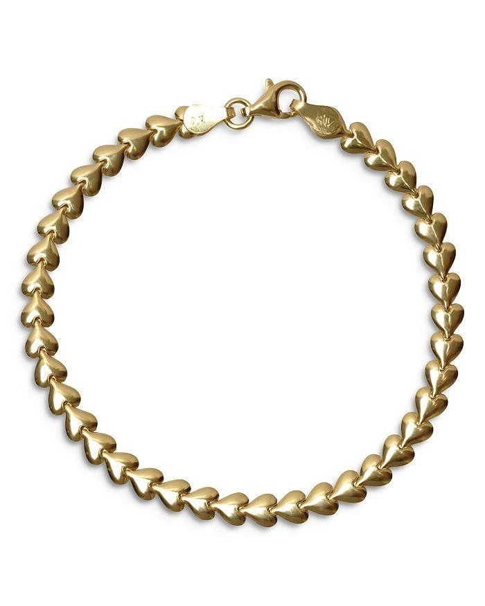 商品Argento Vivo|Heart Line Bracelet in 18K Gold Plated Sterling Silver,价格¥355,第1张图片