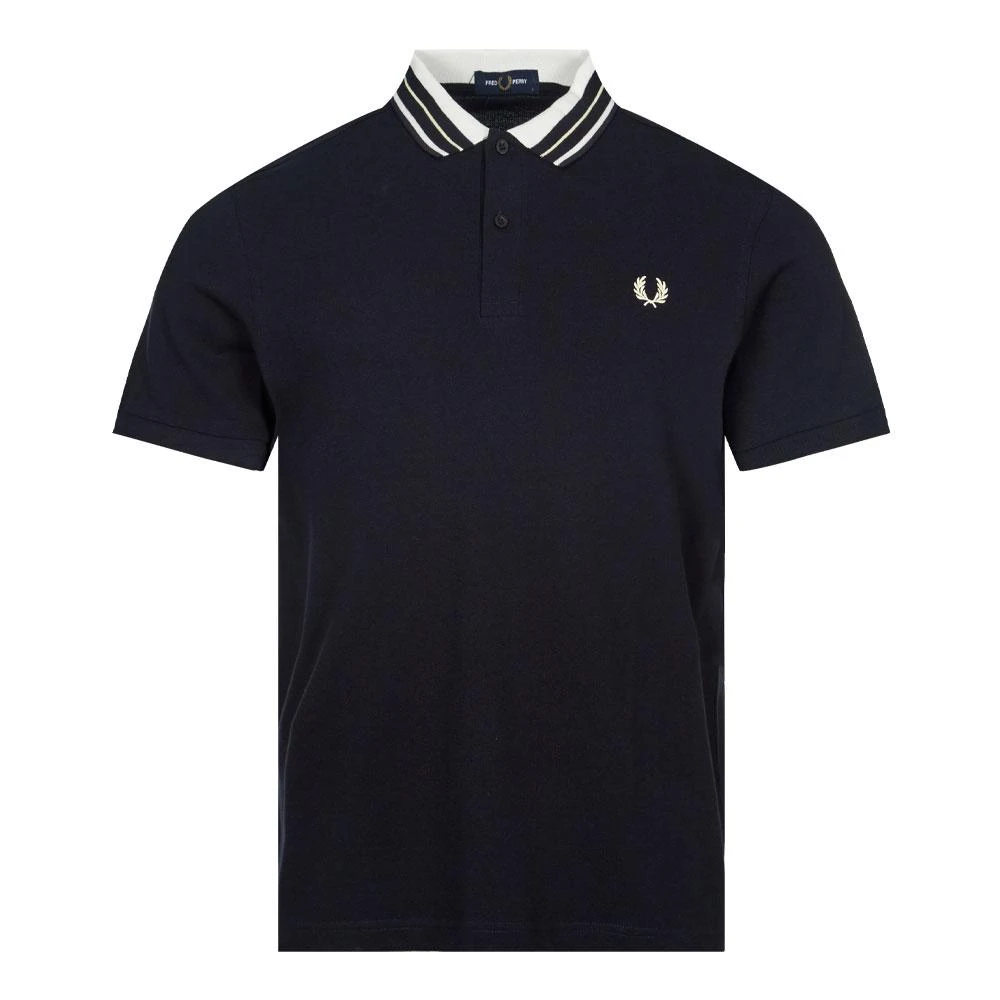 商品Fred Perry|Fred Perry Tramline Tipped Polo Shirt - Navy,价格¥386,第1张图片