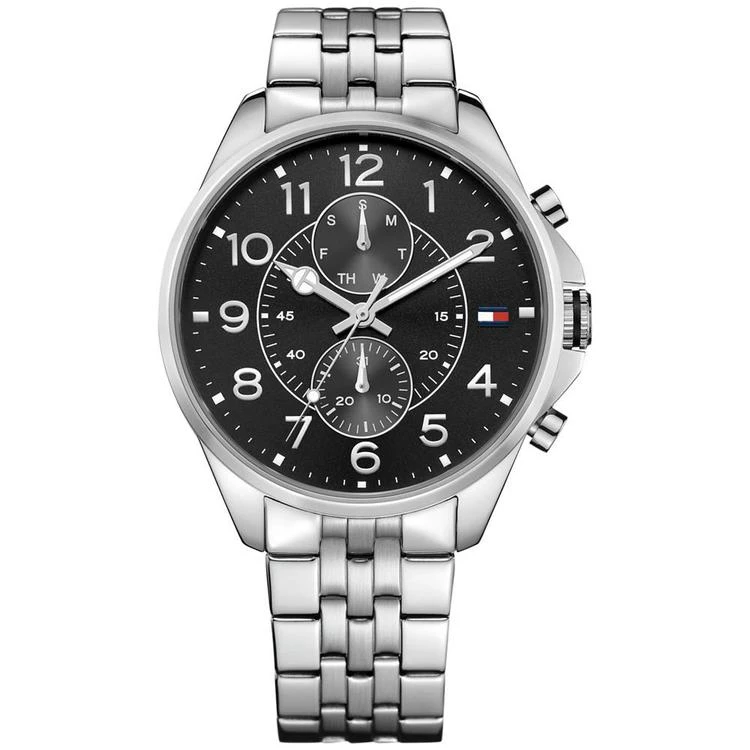 商品Tommy Hilfiger|Men's Chronograph Casual Sport Stainless Bracelet Watch 46mm 1791276,价格¥758,第1张图片