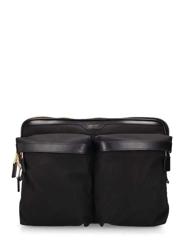 商品Tom Ford|Logo Tech & Leather Messenger Bag,价格¥13613,第1张图片