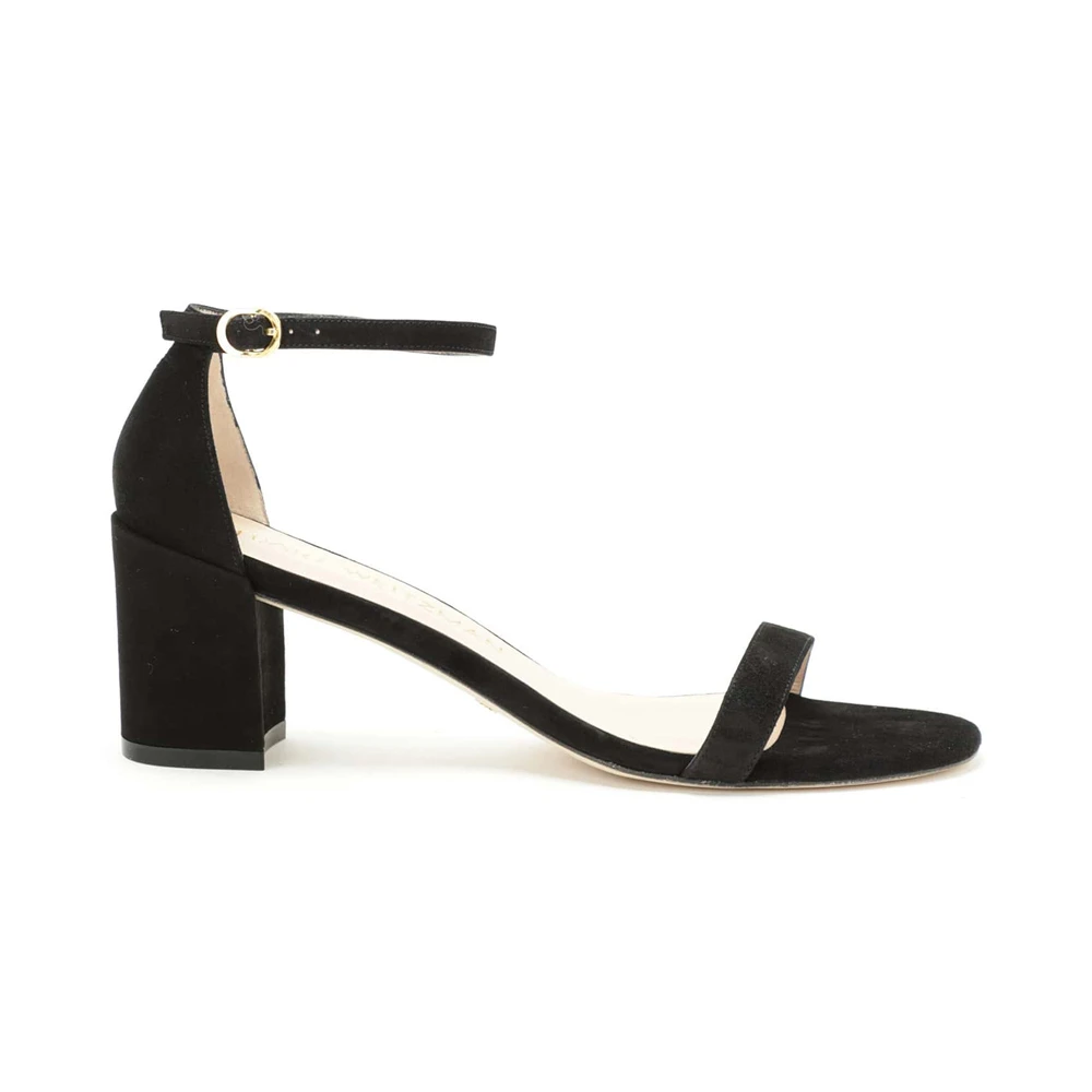 商品Stuart Weitzman|STUART WEITZMAN 女士黑色中跟凉鞋 S2301-BLK,价格¥1604,第1张图片