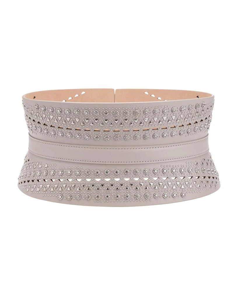 商品Alaïa|Alaia Corset Belt In Pearl Grey Leather With Micro Studs Pattern,价格¥8558,第4张图片详细描述