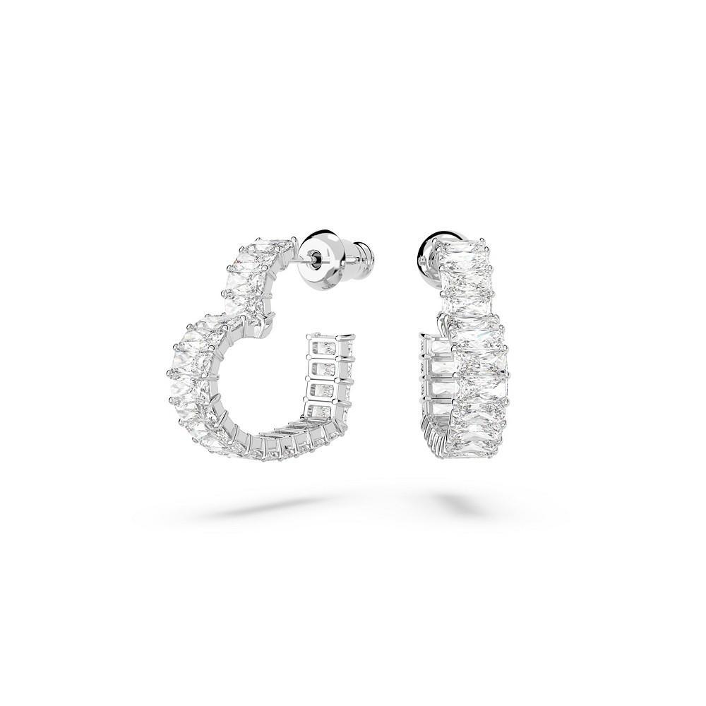 商品Swarovski|Crystal Heart Small Matrix Hoop Earrings,价格¥1181,第1张图片