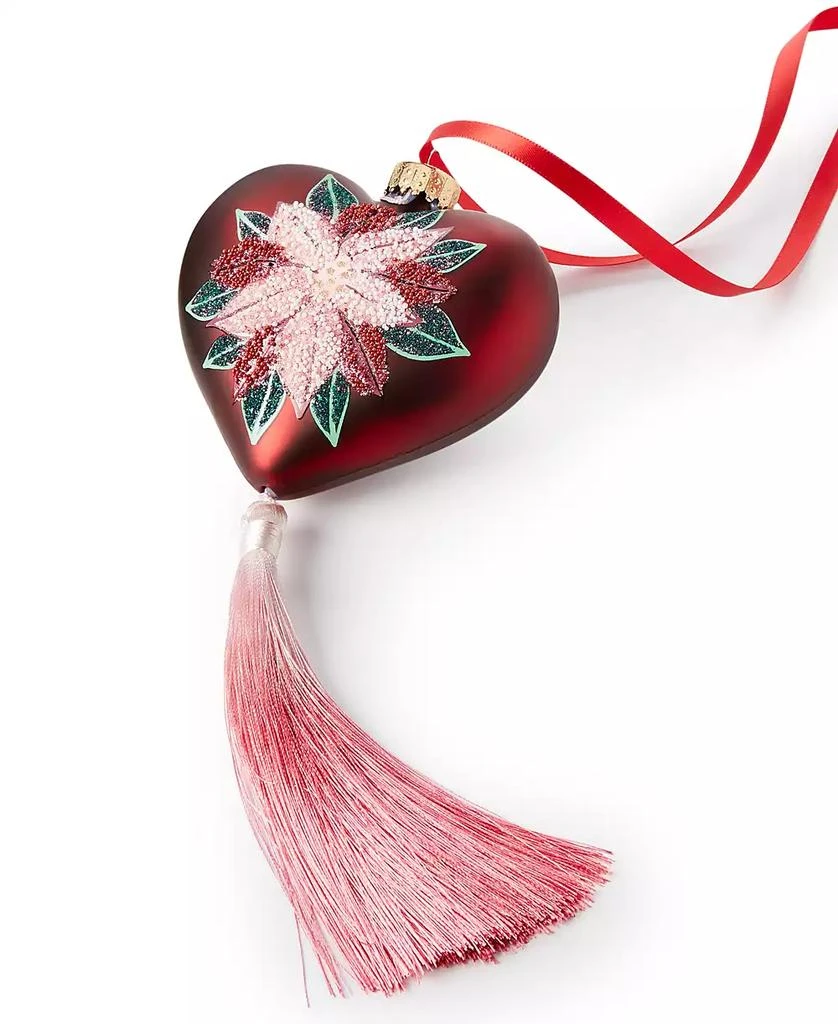 商品Holiday Lane|Burgundy and Blush Heart Ornament, Exclusively at Macy's,价格¥45,第1张图片