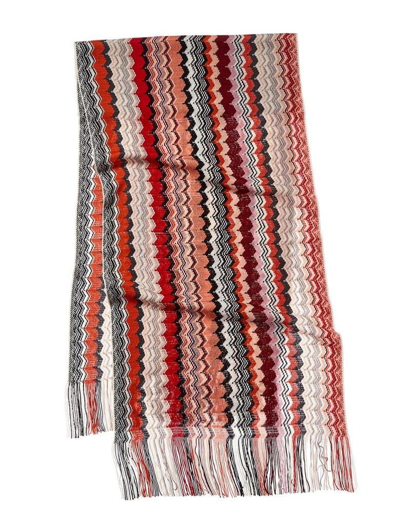 Missoni Wool-Blend Scarf, Orange商品第2张图片规格展示