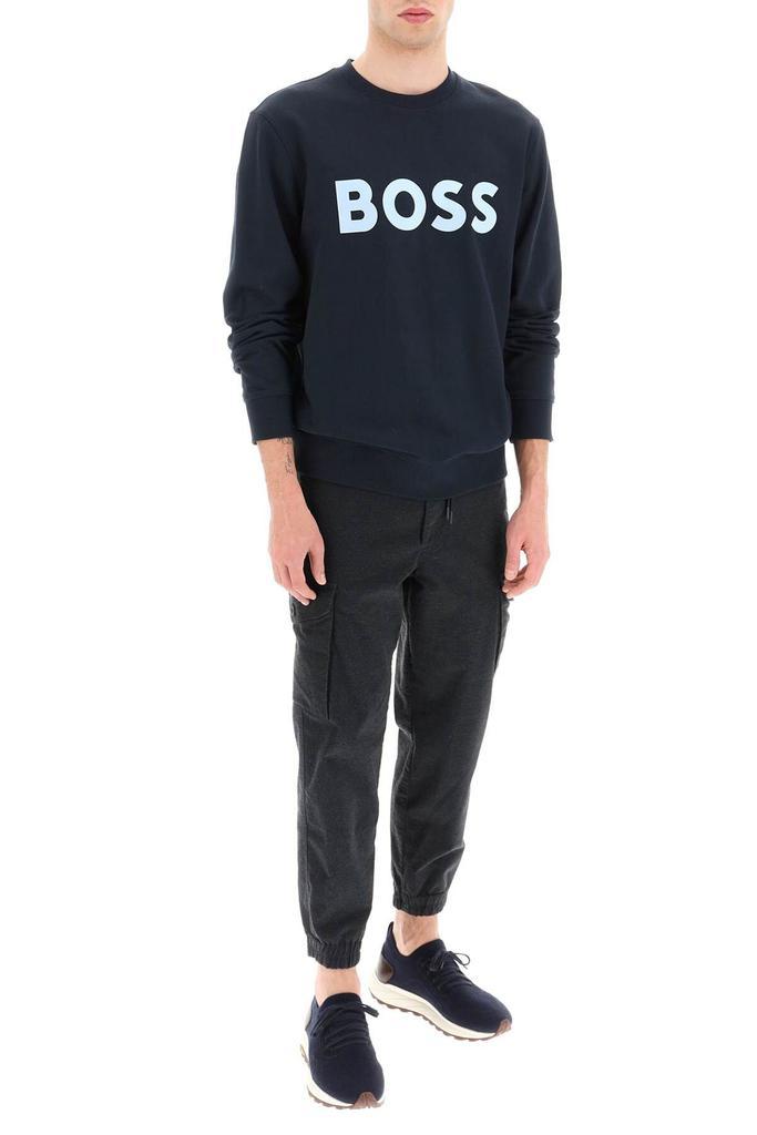 商品Hugo Boss|RESPONSIBLE FLOCKED LOGO SWEATSHIRT,价格¥587,第4张图片详细描述