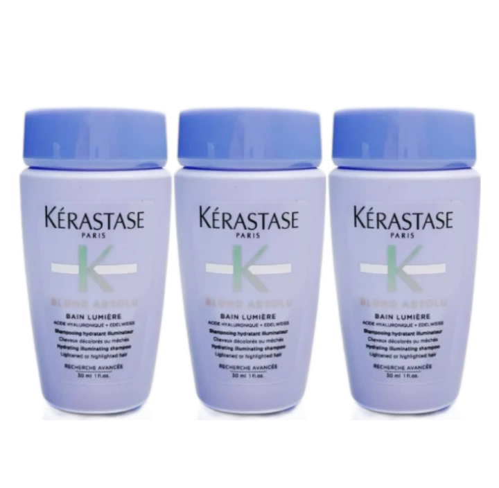 商品Kérastase|KERASTASE 卡诗 卡诗耀光凝色晶透洗发水 玻尿酸水光焕发 30ml,价格¥34,第1张图片