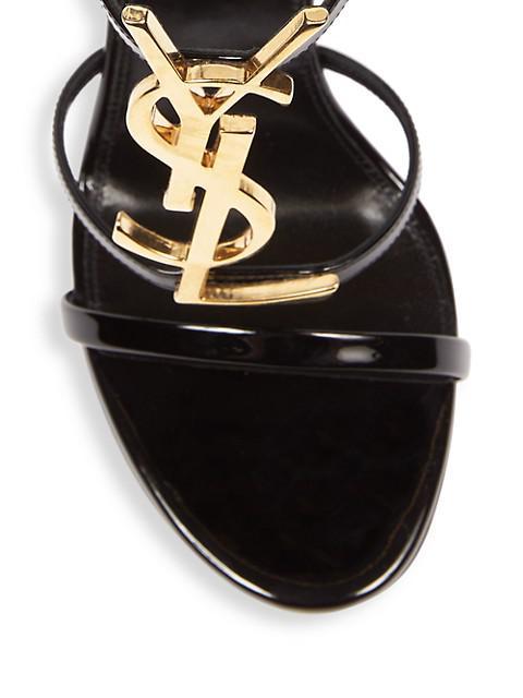 商品Yves Saint Laurent|Cassandra 100 Patent Leather Ankle-Strap Sandals,价格¥8118,第6张图片详细描述