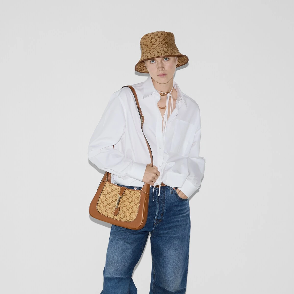 【预售】 古驰 25春夏 女士 手提包 GUCCI JACKIE 1961系列中号手袋 820415 FAEB4 9767  商品