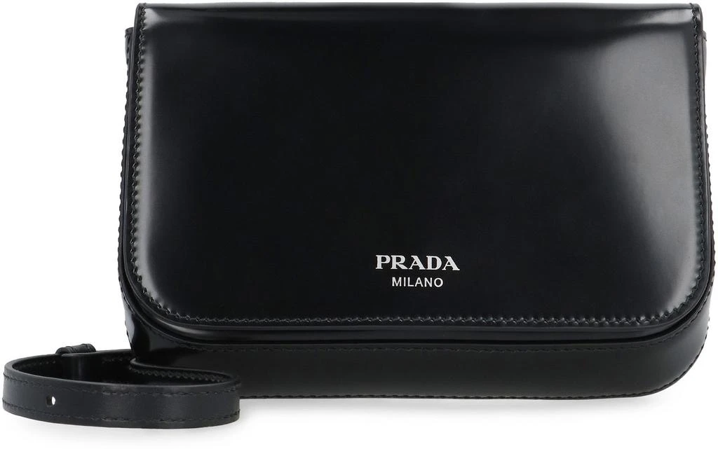 商品Prada|Prada Logo-Stamp Foldover Top Brushed Bag,价格¥14269,第1张图片